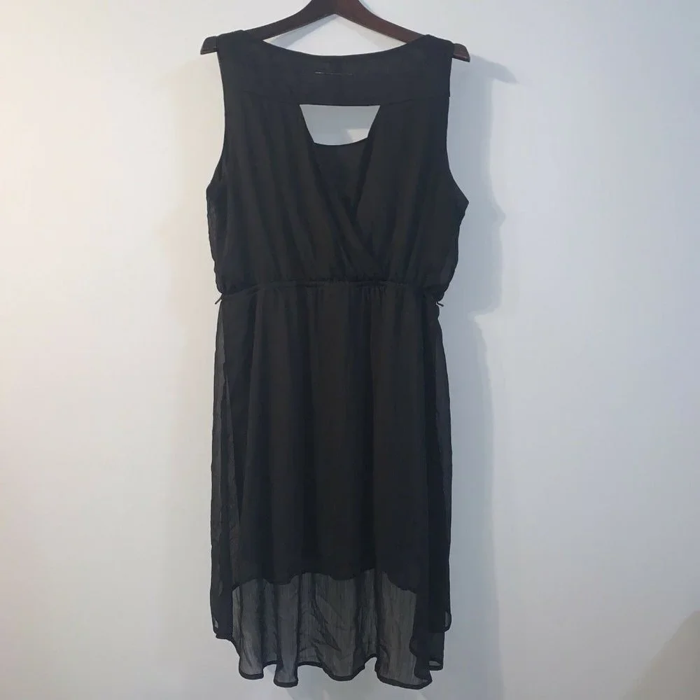 No Boundaries Womens Cocktail Dress Black Elastic Waist Lace Flow Back XXL - Picture 7 of 7